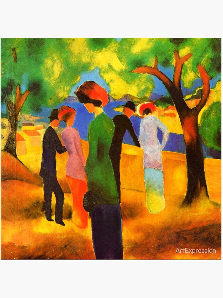 &amp;quot;August Macke - Frau in grüner Jacke&amp;quot; Untersetzer (4er Set) von ...