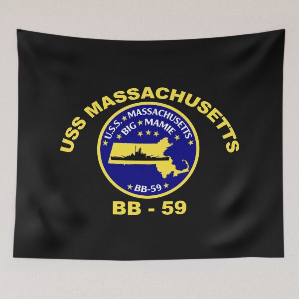 Item preview, USS Massachusetts (BB-59) for Dark Backgrounds designed and sold by Nikki SpaceStuffPlus.