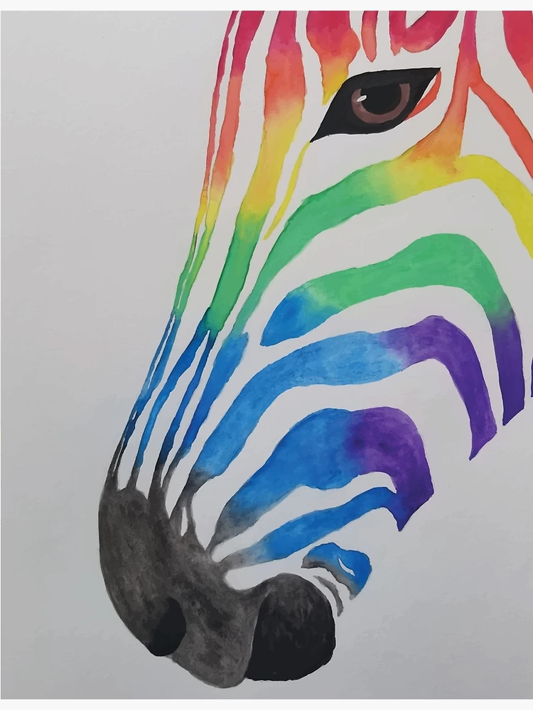 Rainbow Zebra - Art Prints