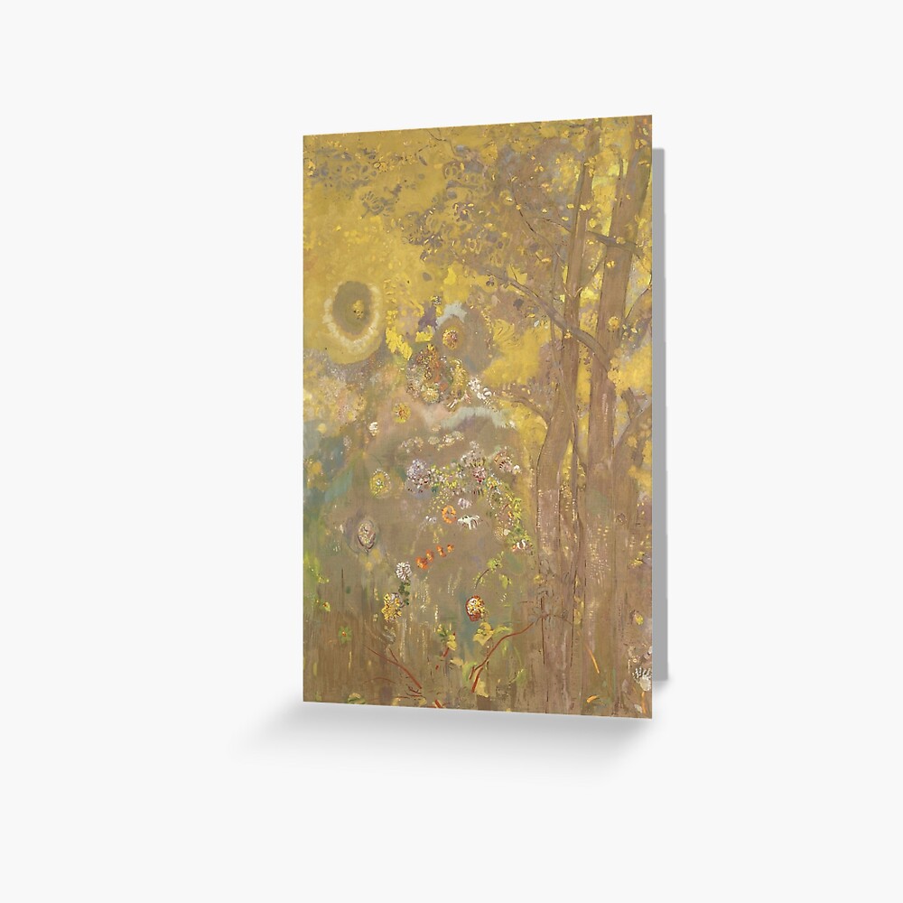Odilon Redon - Trees On A Yellow Background Art Print