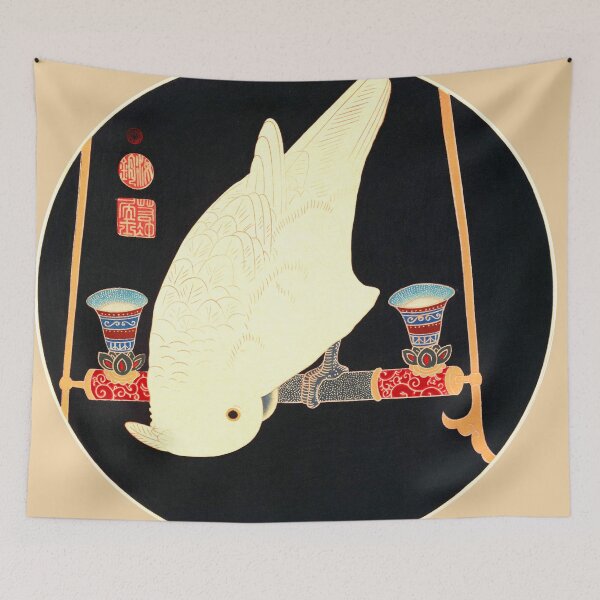 Item preview, Ito Jakuchu - A white Mackaw designed and sold by ArtExpression.