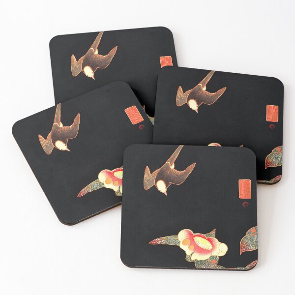 Item preview, Ito Jakuchu - Swallow and Camellia designed and sold by ArtExpression.