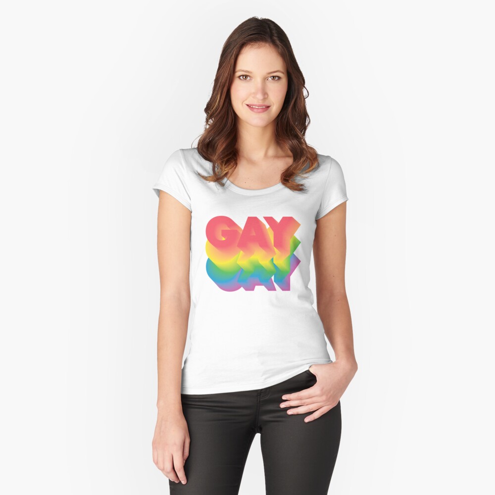 Item preview, Fitted Scoop T-Shirt designed and sold by GayCum.