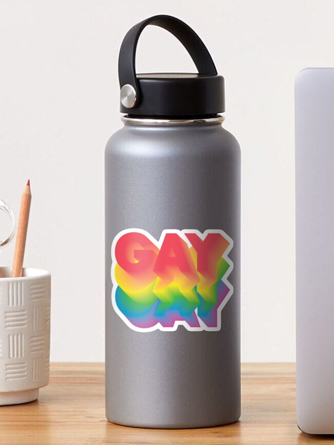 Thumbnail 1 of 3, Sticker, Gay Rainbow designed and sold by GayCum.