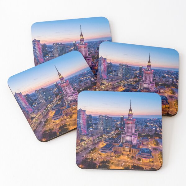 Item preview, Warsaw. City center at dusk designed and sold by Lukasz Szczepanski.