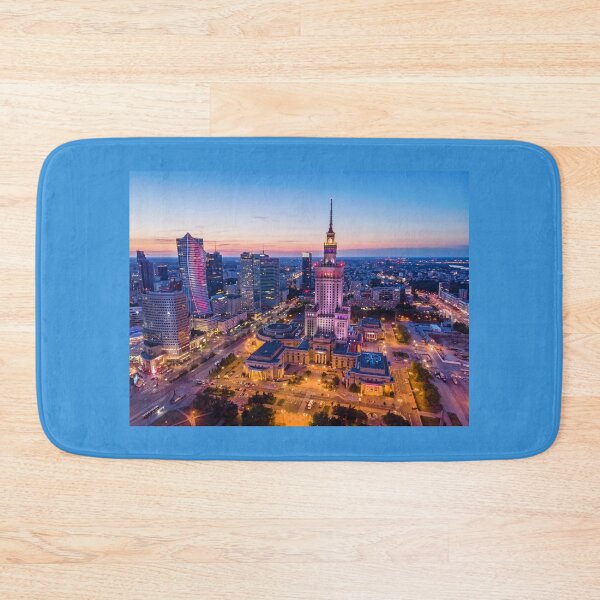 Item preview, Warsaw. City center at dusk designed and sold by Lukasz Szczepanski.