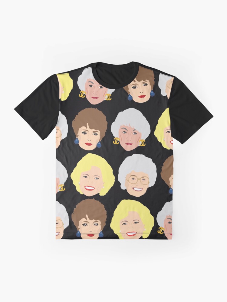 Alternate view of Dorothy, Blanche, Rose and Sophia Patterned Portraits Graphic T-Shirt