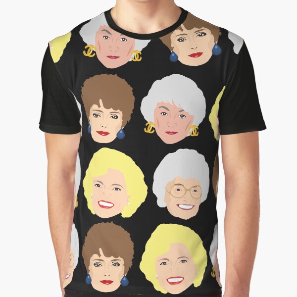 Dorothy, Blanche, Rose and Sophia Patterned Portraits Graphic T-Shirt