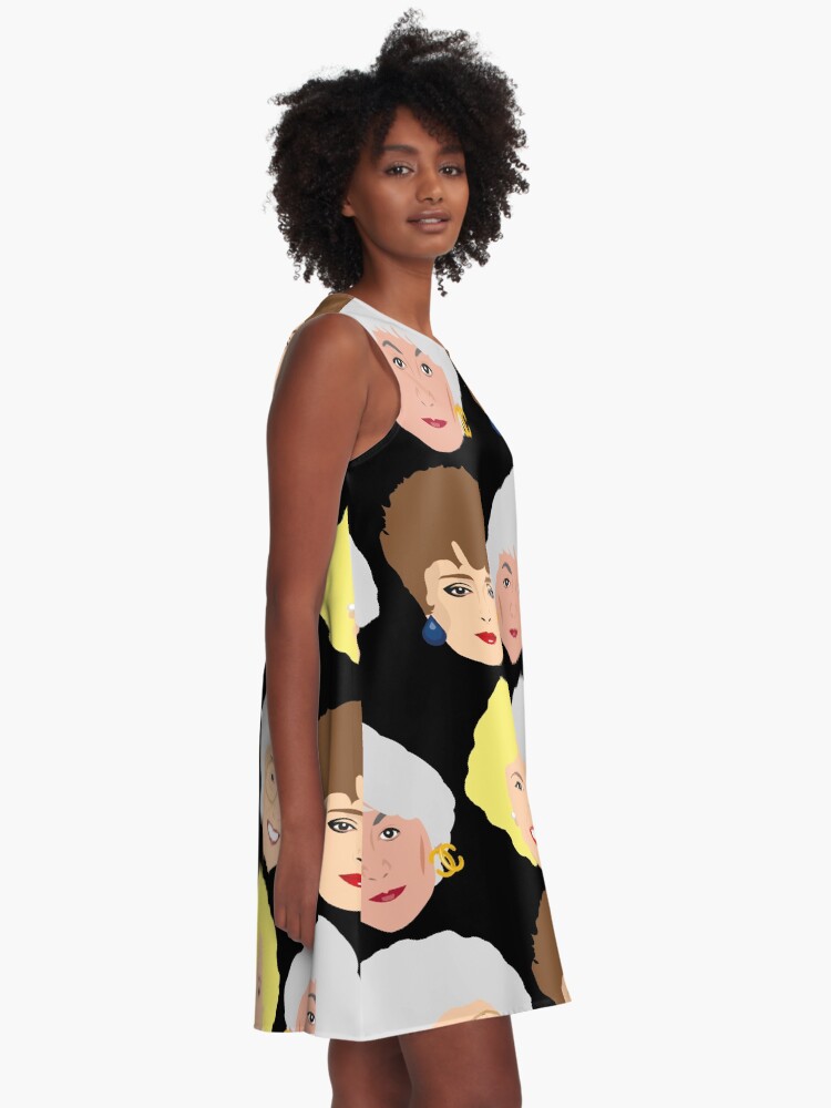 Alternate view of The Golden Girls Patterned Portraits A-Line Dress