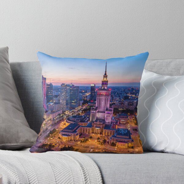 Item preview, Warsaw. City center at dusk designed and sold by Lukasz Szczepanski.