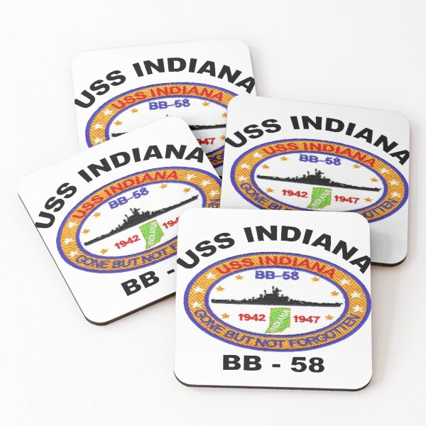 Item preview, USS Indiana (BB-58) Crest designed and sold by Nikki SpaceStuffPlus.