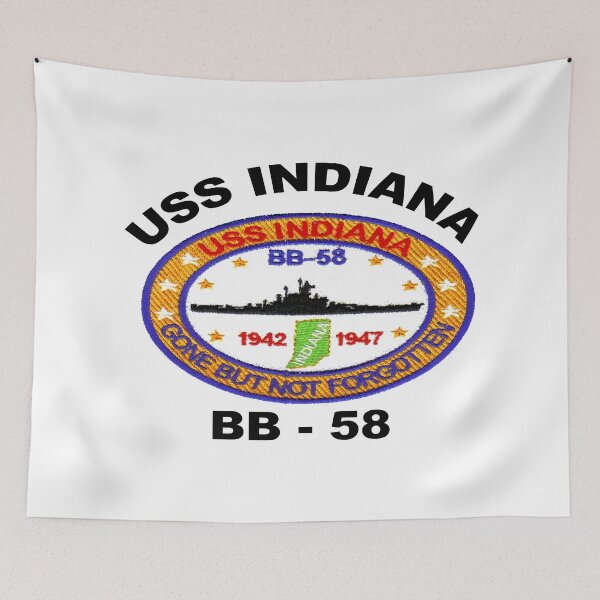 Item preview, USS Indiana (BB-58) Crest designed and sold by Nikki SpaceStuffPlus.