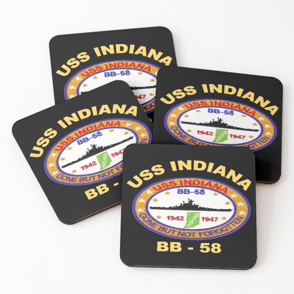 Item preview, USS Indiana (BB-58) Crest for Dark Colors designed and sold by Nikki SpaceStuffPlus.