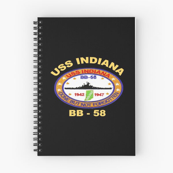 Item preview, USS Indiana (BB-58) Crest for Dark Colors designed and sold by Nikki SpaceStuffPlus.