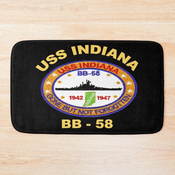 Item preview, USS Indiana (BB-58) Crest for Dark Colors designed and sold by Nikki SpaceStuffPlus.