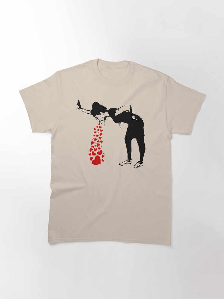 Alternate view of Lovesick - Banksy, Streetart Street Art, Grafitti, Artwork, Design For Men, Women, Kids Classic T-Shirt