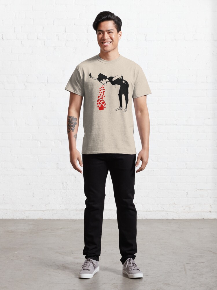 Alternate view of Lovesick - Banksy, Streetart Street Art, Grafitti, Artwork, Design For Men, Women, Kids Classic T-Shirt