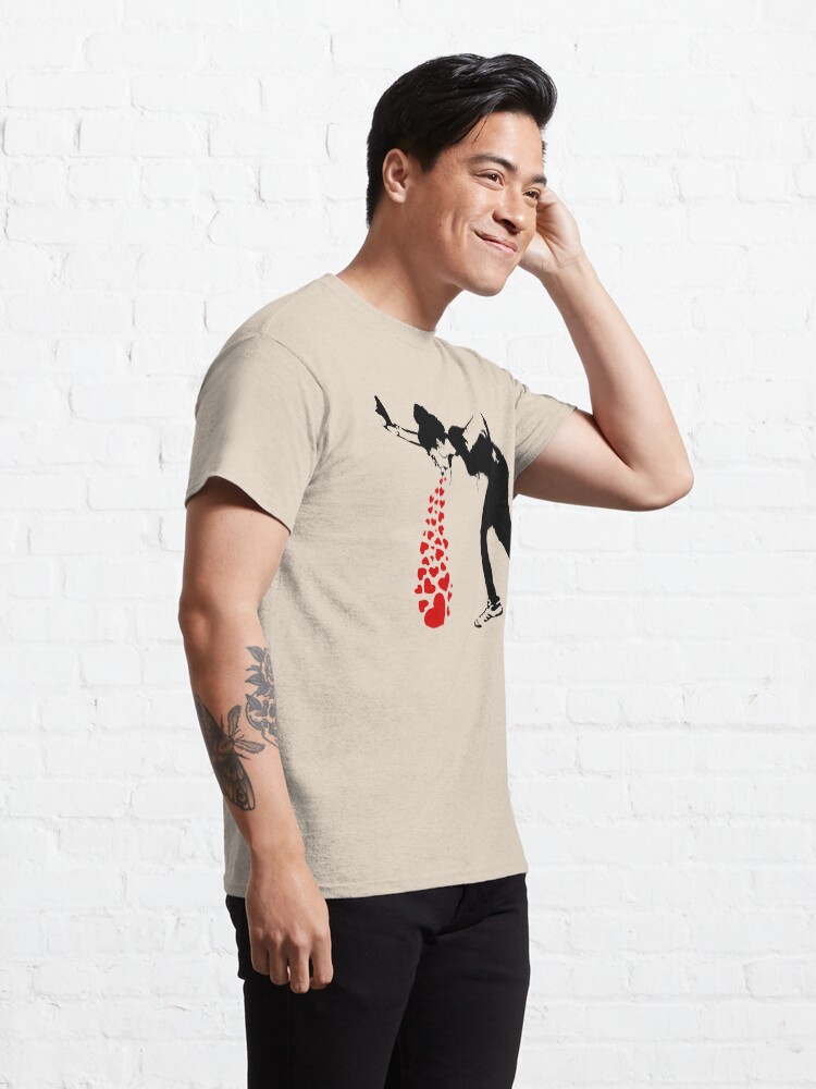 Alternate view of Lovesick - Banksy, Streetart Street Art, Grafitti, Artwork, Design For Men, Women, Kids Classic T-Shirt
