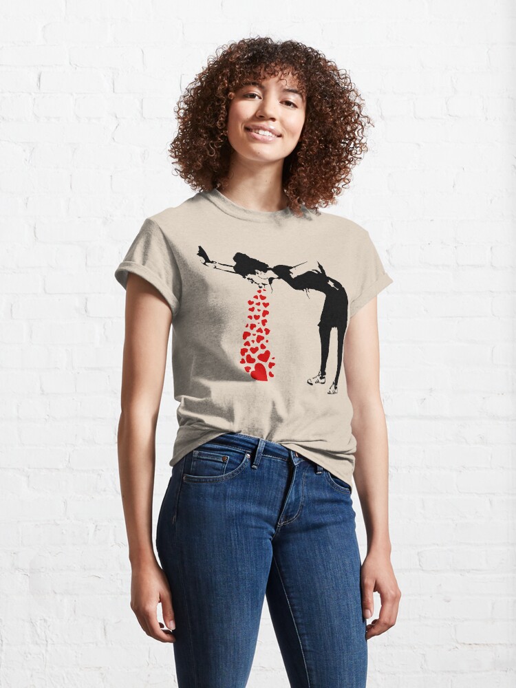 Alternate view of Lovesick - Banksy, Streetart Street Art, Grafitti, Artwork, Design For Men, Women, Kids Classic T-Shirt