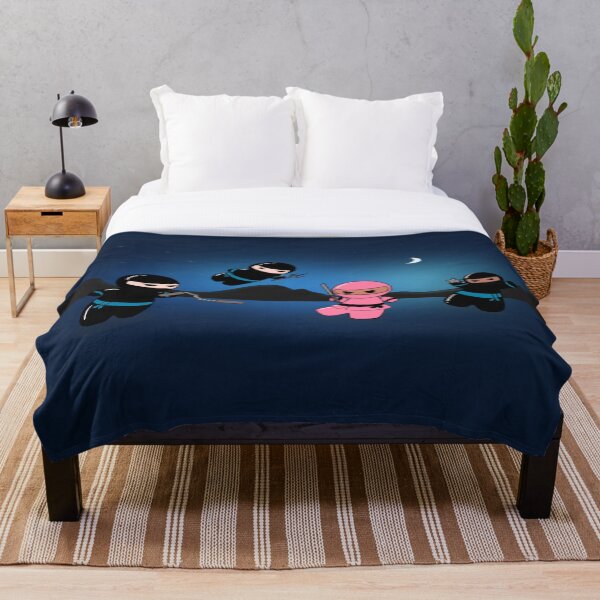 Ninja Fight Throw Blanket