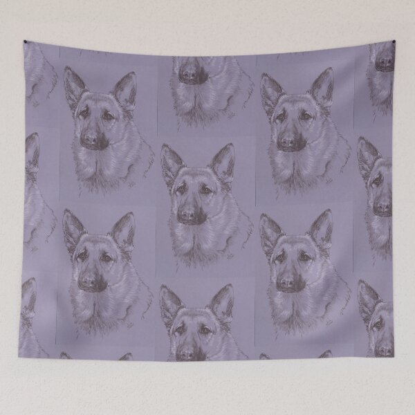 Item preview, German Shepherd Portrait in Graphite designed and sold by BarbBarcikKeith.