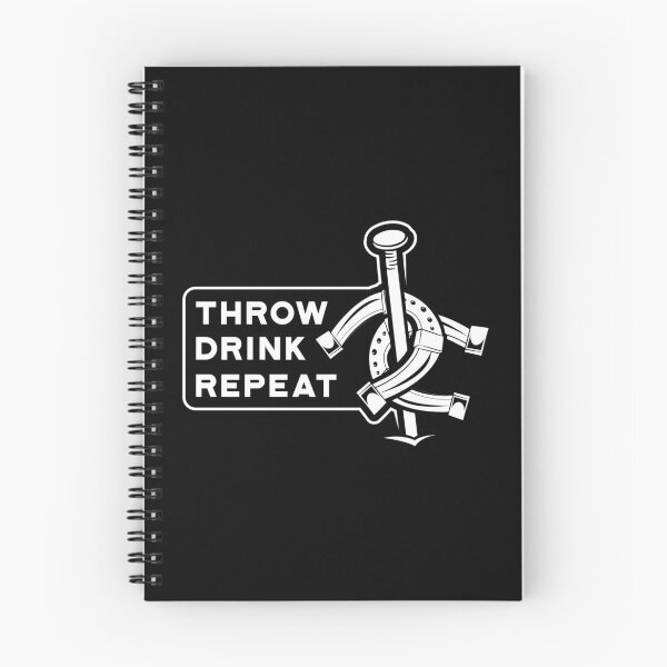 Item preview, Throw | Drink | Repeat Horseshoe Pitching Ringer graphic designed and sold by Lisbob.