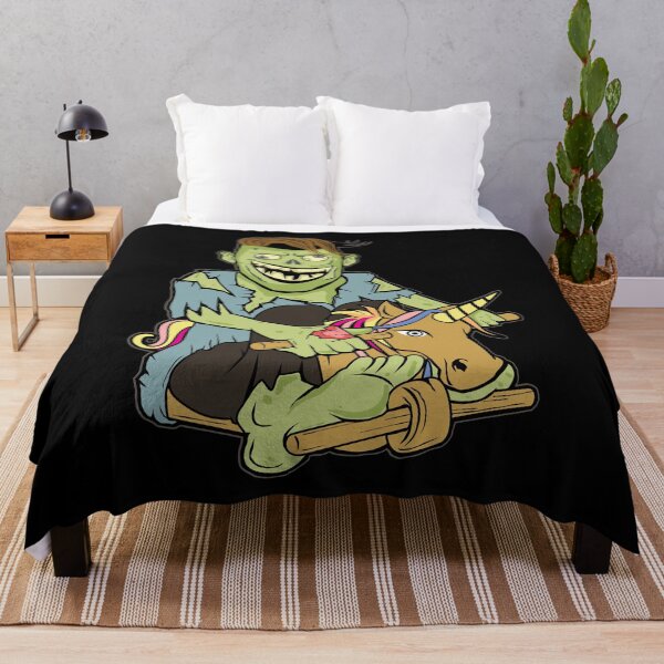 Item preview, Undead Zombie Riding Wooden Rocking Horse Halloween print designed and sold by tronictees.