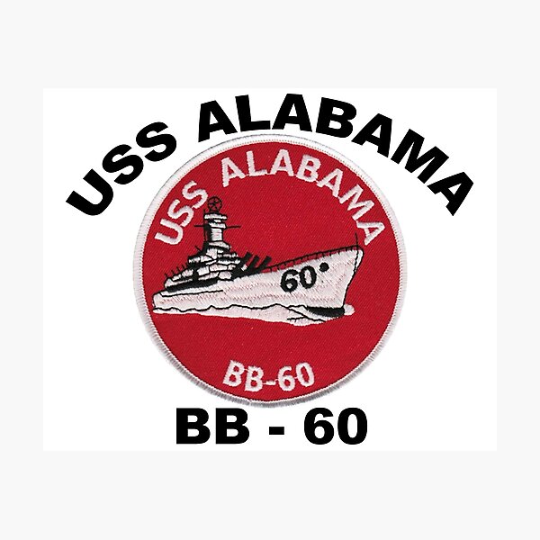 Item preview, USS Alabama (BB-60) Crest designed and sold by Nikki SpaceStuffPlus.