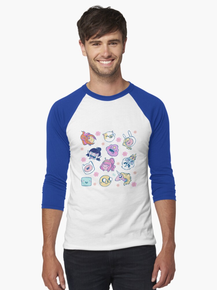 Thumbnail 1 von 3, Baseballshirt mit 3/4-Arm, Abenteuer Zeit Freunde 1 designt und verkauft von DajonAcevedo.