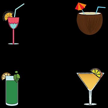 Artwork thumbnail, Four Summer Cocktails by Designs24U
