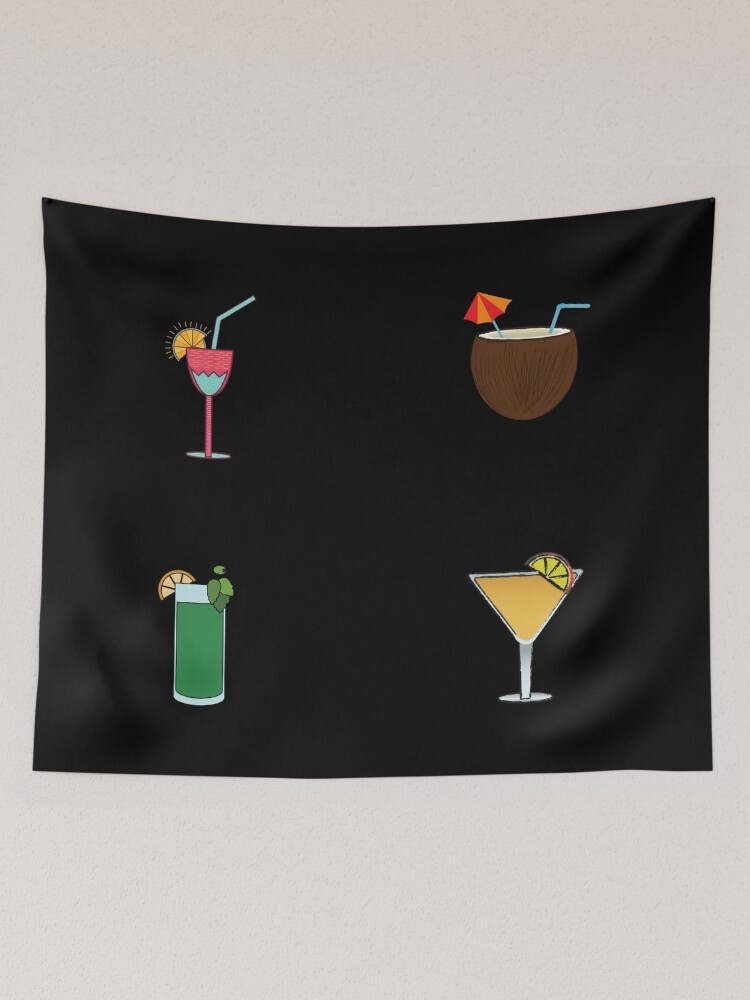 Thumbnail 2 of 3, Tapestry, Four Summer Cocktails designed and sold by Designs24U.