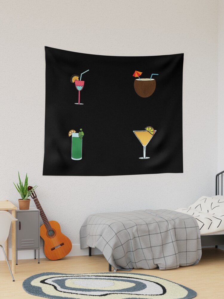 Thumbnail 1 of 3, Tapestry, Four Summer Cocktails designed and sold by Designs24U.