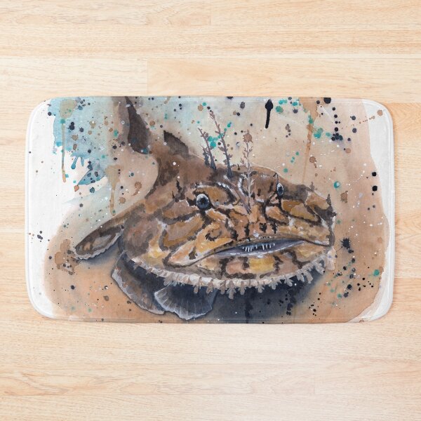 Item preview, Watercolor monkfish painting designed and sold by Petrún Sigurðardóttir.