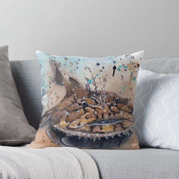 Item preview, Watercolor monkfish painting designed and sold by Petrún Sigurðardóttir.