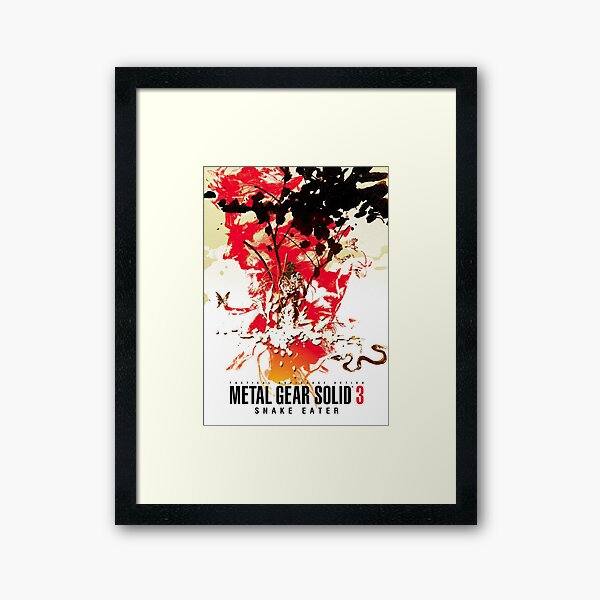 metal gear solid framed poster