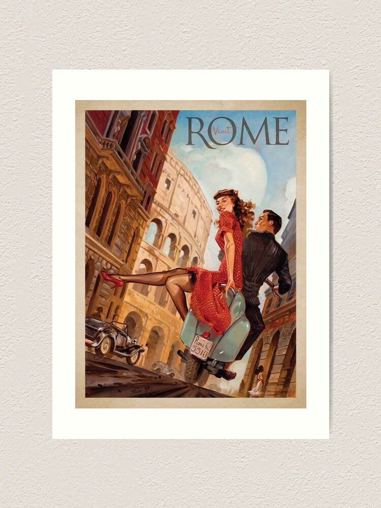 travel poster Travel wall decor travel wall art 005 Vintage retro style Italian city Pompei Travel Poster Pompei