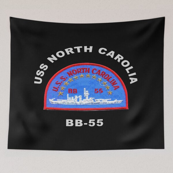 Item preview, USS North Carolina (BB-55) Crest for Dark Colors designed and sold by Nikki SpaceStuffPlus.