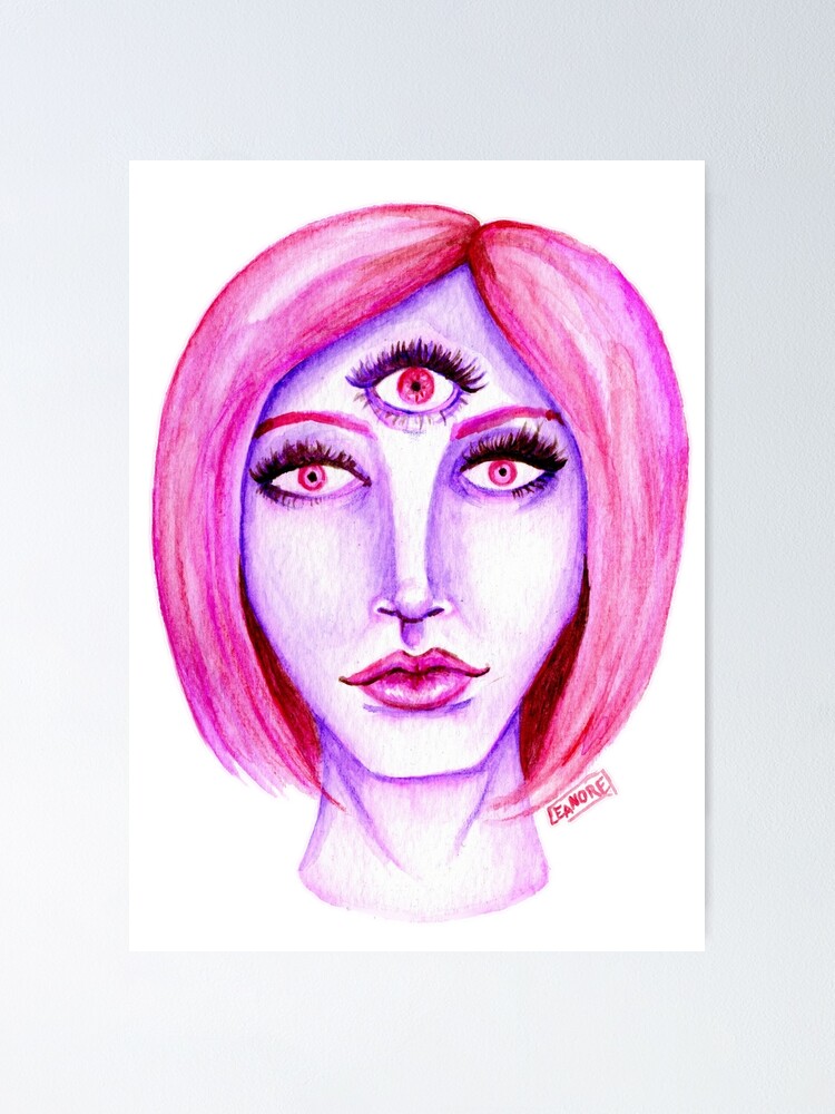 Alternate view of Pink Hair, Purple Skin Poster