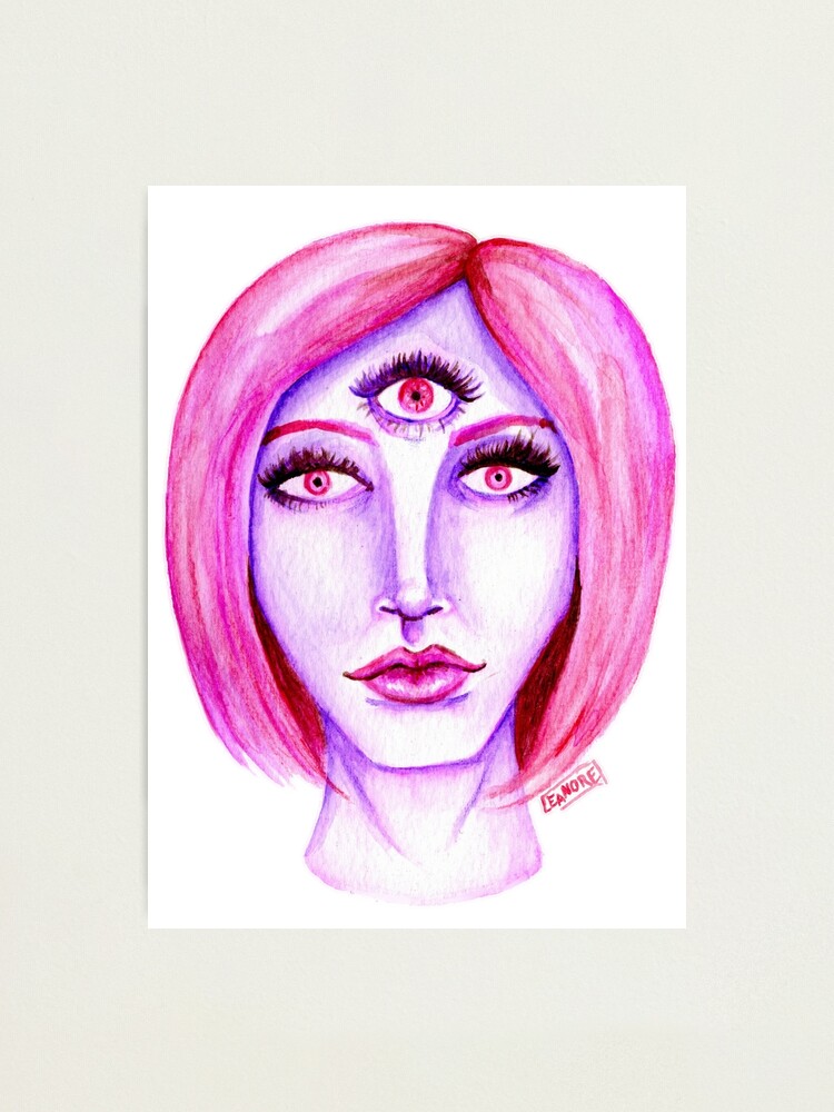 Alternate view of Pink Hair, Purple Skin Photographic Print