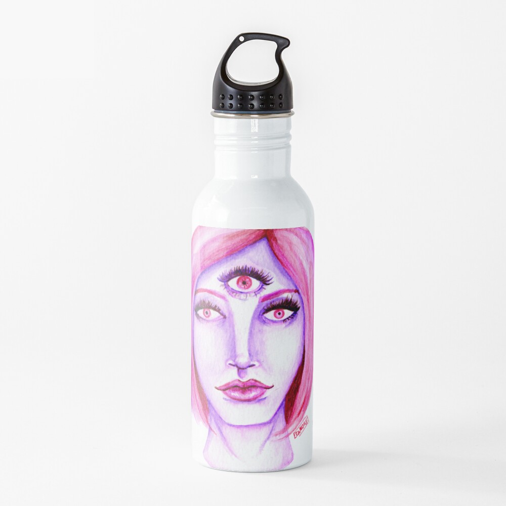 Pink Hair, Purple Skin Water Bottle