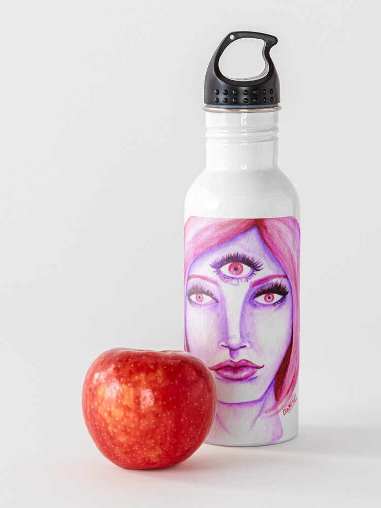 Alternate view of Pink Hair, Purple Skin Water Bottle