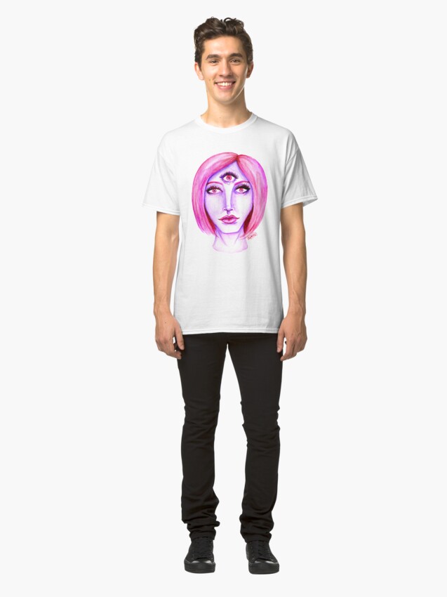 Alternate view of Pink Hair, Purple Skin Classic T-Shirt