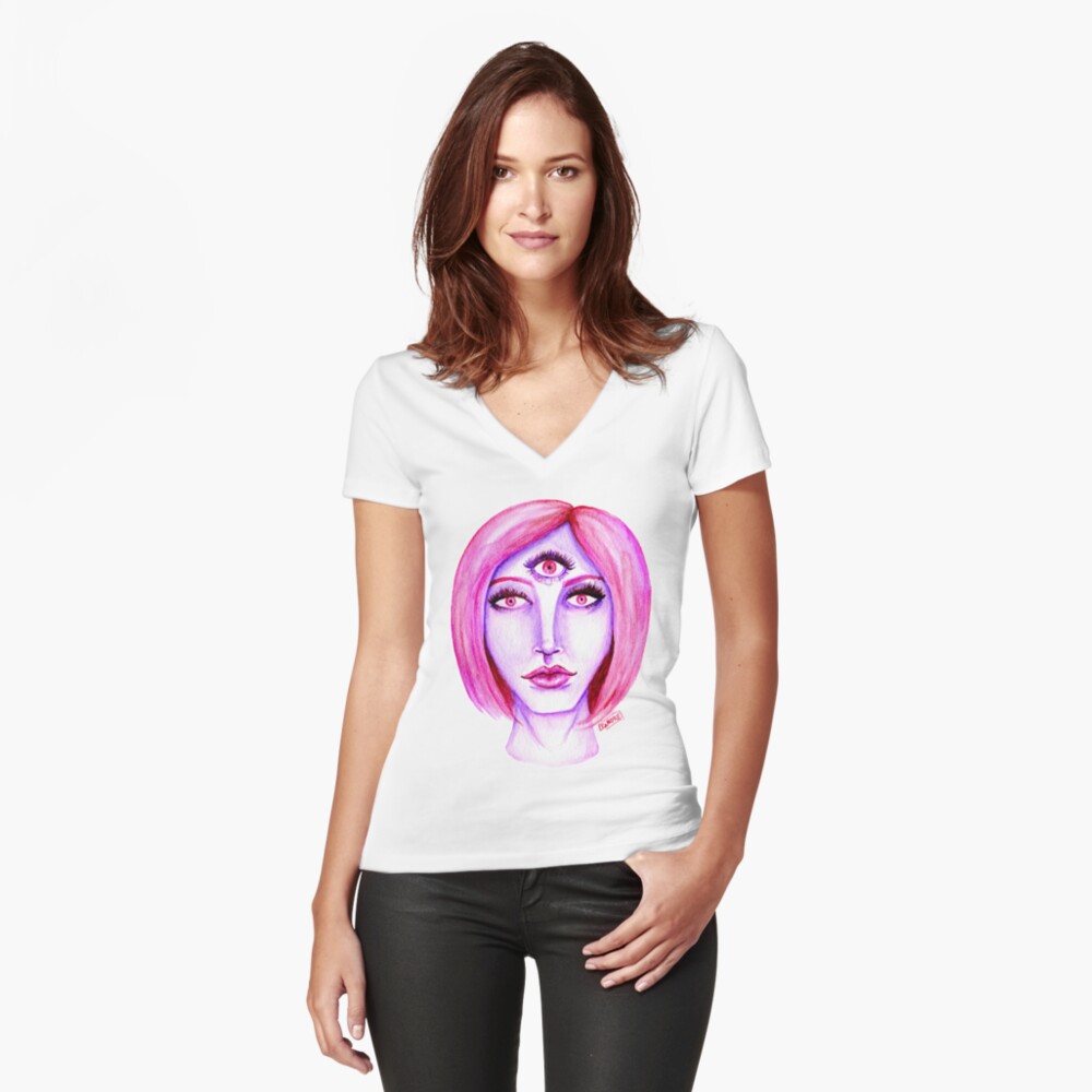 Item preview, Fitted V-Neck T-Shirt designed and sold by Leanore.