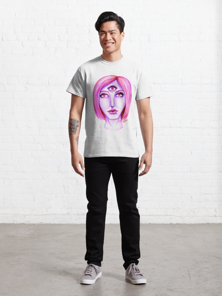 Alternate view of Pink Hair, Purple Skin Classic T-Shirt