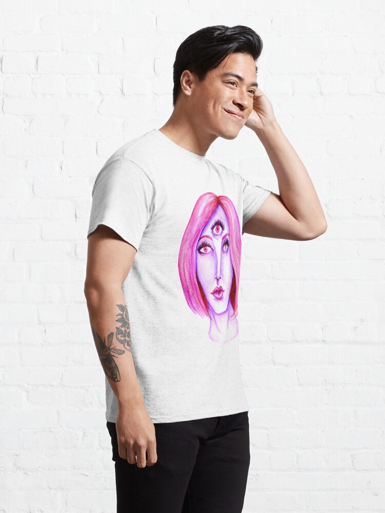 Alternate view of Pink Hair, Purple Skin Classic T-Shirt