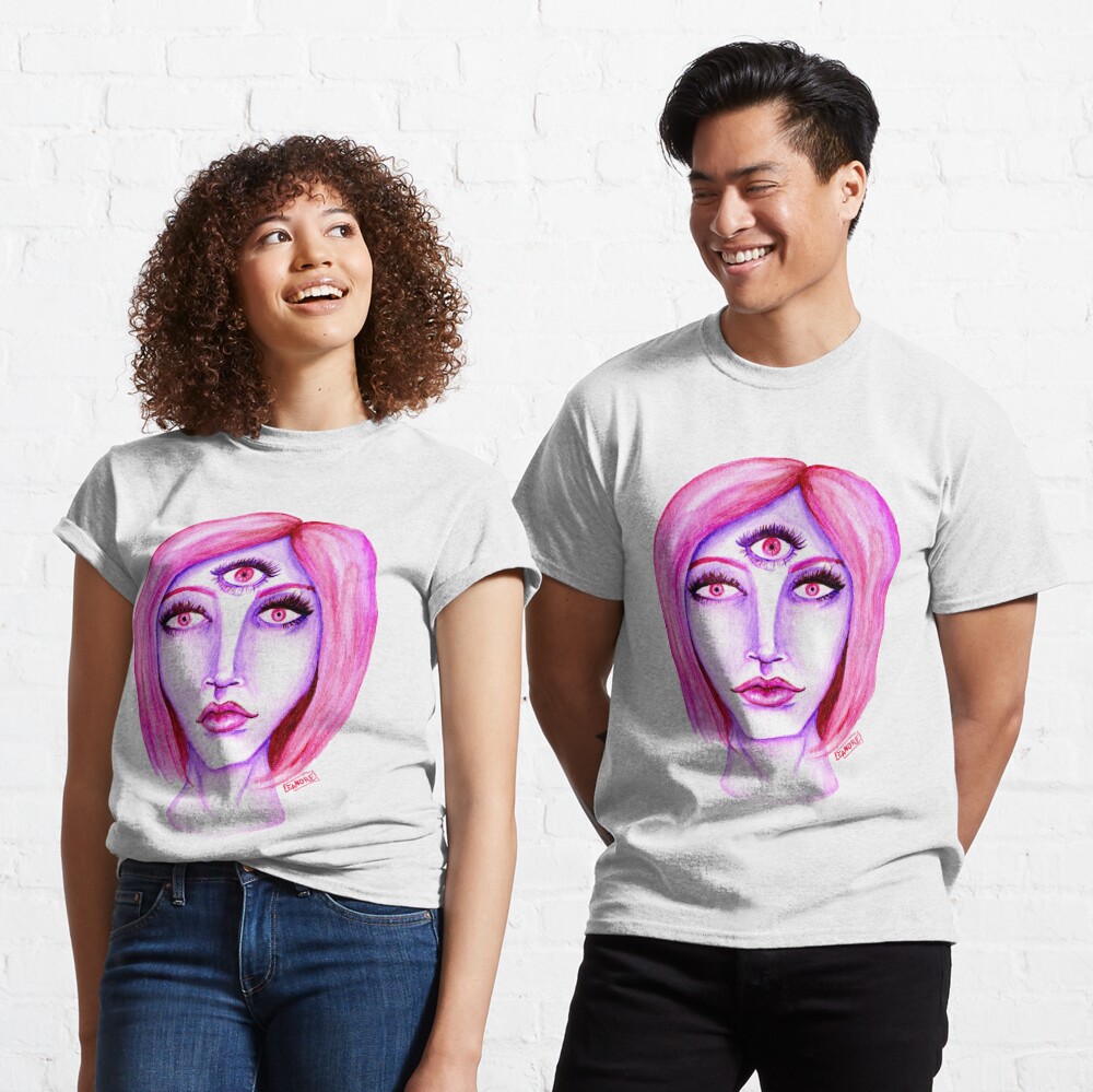 Pink Hair, Purple Skin Classic T-Shirt