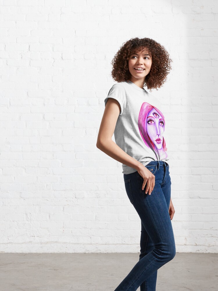 Alternate view of Pink Hair, Purple Skin Classic T-Shirt