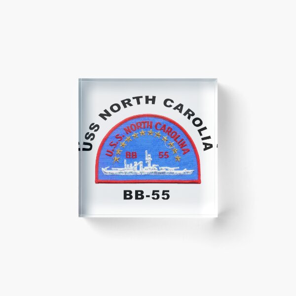 Item preview, USS North Carolina (BB-55) Crest designed and sold by Nikki SpaceStuffPlus.