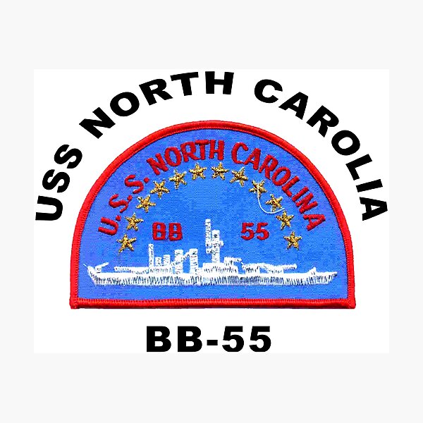 Item preview, USS North Carolina (BB-55) Crest designed and sold by Nikki SpaceStuffPlus.