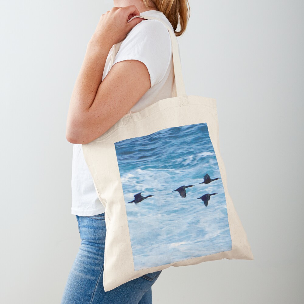 Cormorants Skimming the Waves off Inishmore Tote Bag